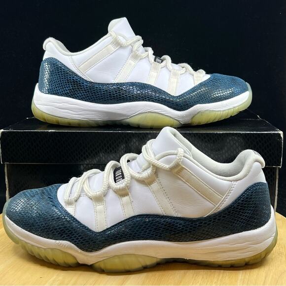 Jordan 11 Retro Low Snake Navy Snakeskin 2019 Men’s Size 10 CD6846-102 - Picture 1 of 11